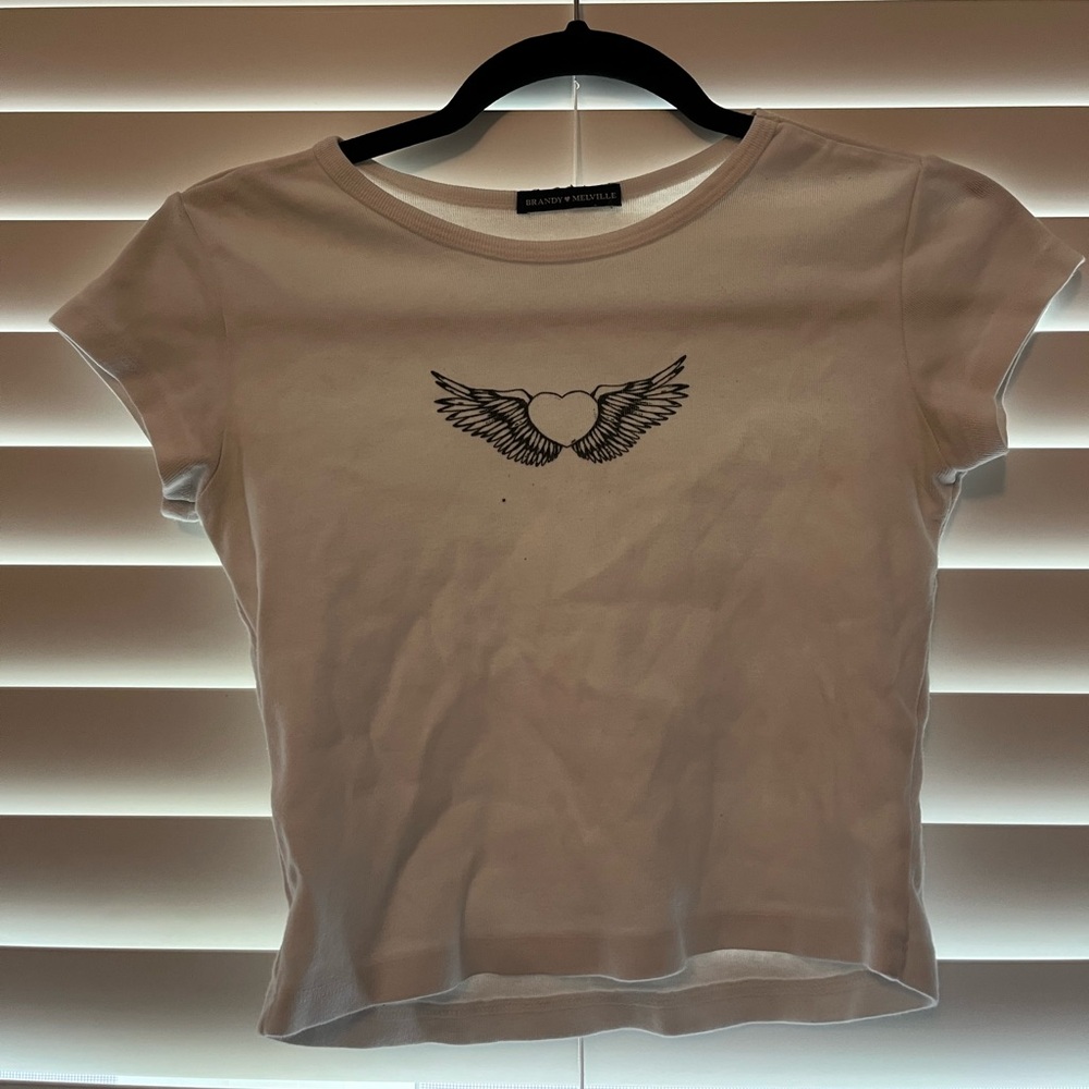 brandy melville heart and wings angel top!